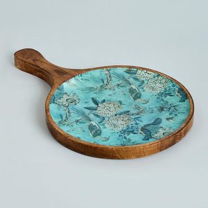 Wooden Pizza Platter Serving <b>Tray</b> for Snacks <b>Tea</b> Kitchen and Dining Serving Decor Dessert Serving <b>Tray</b> Available At Best Price - Product Image 5