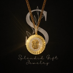 Colgante Personalizado con Letra en Forma Redonda, Estilo Hip Hop, Chapado en Oro de 18K, Colgante de Doble Capa con Retrato de Jesús, Joyería - Product Image 1