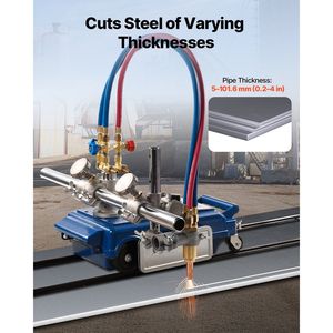 Bruciatore a torcia da 12 pollici con 3 punte, macchina automatica per il taglio a gas di tubi da 0,2-4 pollici, velocità di taglio in linea retta 2-30 pollici/min - Product Image 4