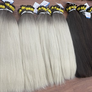 Factory Wholesale Bulk Human Hair Extensions – 100% Vietnamese Raw Hair, Custom Colors, No <b>Tangle</b> No Shedding, Ready Stock - Product Image 2