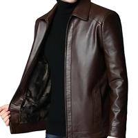 Veste en cuir véritable pour homme, style streetwear, coupe slim, fermeture éclair, veste varsity, veste courte, veste tendance pour homme
