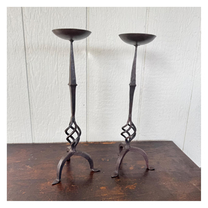 Portavelas de Hierro Trenzado Negro, Hecho a Mano, Resistente al Calor, para Decoración del Hogar - Product Image 1