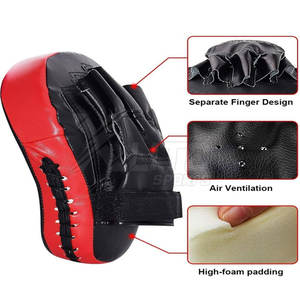 แผ่นรองซ้อมหนังดีไซน์โค้งสำหรับการฝึกซ้อมมวย เทควันโด คาราเต้ มวยไทย - สวมใส่สบายและระบายอากาศได้ดี - Product Image 6