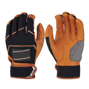 Gants de frappe de baseball professionnels en cuir synthétique PVC/PU de qualité supérieure, ambidextres, à manchette longue, pour adultes et jeunes. - Product Image 4