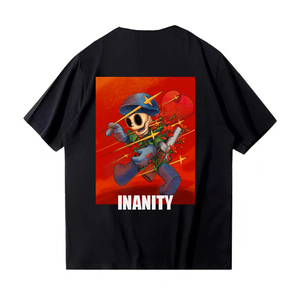 เสื้อยืดฮิปฮอปผู้ชาย พิมพ์ลายโลโก้ตามสั่ง ผ้าฝ้าย 100% แบบพิมพ์ลายด้วยความร้อน - Product Image 2