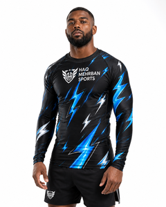 Rashguard Personalizado Unisex para MMA 2026, Logotipo Personalizado, Tejido Ecológico de Spandex/Nylon de 300g, Manga Larga, Modelo Jiu-Jitsu BJJ HMS - Product Image 6