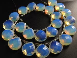 Cristal de Cuarzo Azul Ópalo Facetado en Forma de Lágrima, Piedra de Cristal Hecha a Mano para Hacer Joyas, Cuentas Sueltas en Forma de Corazón - Product Image 4