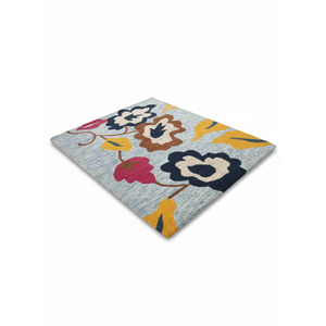 Alfombra Moderna de Lana con Diseño Floral, Pelo Alto y Extra Grueso para Sala de Estar, Dormitorio, Decoración de Interiores del Hogar - Product Image 1