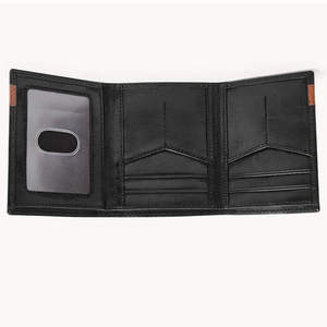 Cartera de Viaje de Cuero Genuino de Alta Calidad con Cierre de Cremallera, Tarjetero Corto, Forro de Lino, Unisex, Portátil y Multifuncional - Product Image 1
