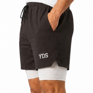 Shorts d'entraînement double couche pour hommes, qualité supérieure, séchage rapide, légers, sur mesure - Product Image 3