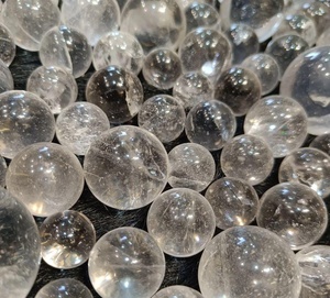 Clear Quartz <b>Mini</b> Sphere Crystal Ball-Rais Agate Brand Gujarat Origin Reiki Healing Energy - Product Image 3