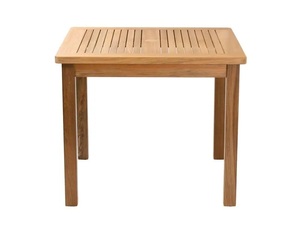 Table à manger carrée portable en teck massif, polie, imperméable, écologique, design durable pour patio, café, restaurant - Product Image 4
