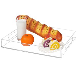 Modern Acrylic Organizer Tray Transparent Tape-Insert Storage Display Tray Transparent Acrylic Serving Tray Modern Luxury - Product Image 2