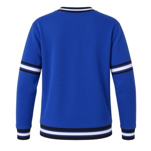 Sweat-shirt à col rond Zeta Phi Beta Greek Sorority, broderie en chenille du blason, pull en molleton bleu royal, bordure rayée, pour femmes - Product Image 4