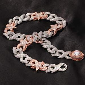 Custom <b>Name</b> Letter Pendant Lab Moissanite VVS Bust Down Miami Star Cuban Link <b>Chain</b> Heart Pendant Necklace Hip Hop Watches Reloj - Product Image 1