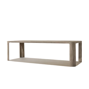 Contemporary <b>Outdoor</b> Dining <b>Table</b> Solid Teak Wood Luxury Rectangular Garden Dining <b>Table</b> with Premium <b>Rounded</b> Corner Design - Product Image 2
