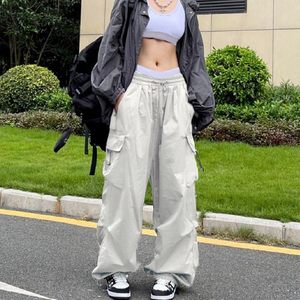 <b>Women</b> Y2K Cargo <b>Pants</b> Loose Fit Multi Pocket <b>Parachute</b> Trousers Bulk Supplier - Product Image 5
