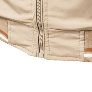 Men's Stylish New Winter Varsity Jacket High Quality Customized Design Breathable Solid Color <b>Fleece</b> Woven Stand Front High - Product Image 4