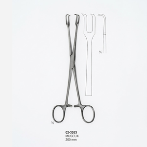 คีมจับเนื้อเยื่อ Museux Forceps 200 มม. - คีมสแตนเลสสำหรับผ่าตัดและถอดแกนกระจกตา - Product Image 1
