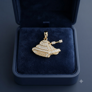 Collier pendentif breloque en argent 925 plaqué rhodium, design mini voiture personnalisé, serti de pierres naturelles taille brillant, bijoux fins, vente en gros - Product Image 5