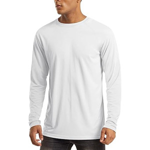 Chemises de bain pour hommes, blanches, anti-UV, manches longues, protection solaire, chemises de plage, séchage rapide, t-shirt de pêche - Product Image 1