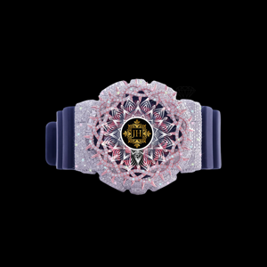 Reloj de cuarzo de lujo con diamantes de moissanita personalizados de diseño único, estilo hip hop, brillante, para hombre, disponible para la venta. - Product Image 4