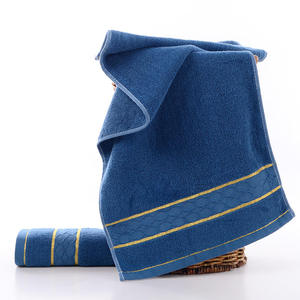 Solid Color Cotton <b>Towel</b> Set Rectangular Skin-Friendly Home Use Beige <b>Blue</b> Gray - Product Image 4