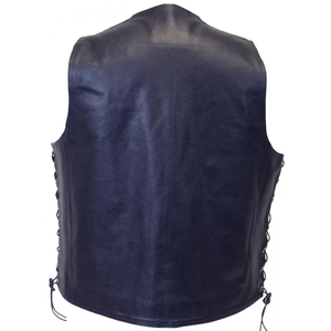 Gilet de moto pour homme en cuir véritable léger de haute qualité, logo personnalisé, authentique, hiver, grande taille, respirant, coupe basse - Product Image 5