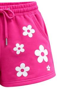 Shorts de Mujer con Estampado de Margaritas Rosa Intenso, Personalizados, de Algodón y Felpa, Casuales, de Verano, con Cintura Ajustable, Fabricante Personalizado, Ropa al Por Mayor - Product Image 4