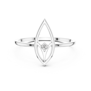 Anillos minimalistas de oro macizo de 14k con diamantes de corte redondo para mujer, para regalo, compromiso, aniversario, boda - Product Image 2