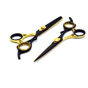 Hot Selling Stainless Steel <b>Barber</b> salon Shear & Hair Cutting Scissor Beauty Type Thinning Scissors <b>set</b> kit - Product Image 3