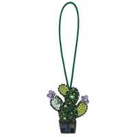 Breloque florale faite à la main avec perles colorées et fermoir doré |   Accessoire de sac |   Cadeau perlé pour elle