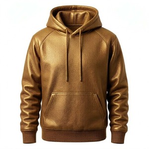 Sudadera con Capucha Impermeable de Cuero Naranja para Hombre, Ropa Deportiva para Exteriores, Chaqueta con Capucha Cortavientos, Sudadera Personalizada de Alta Calidad - Product Image 4