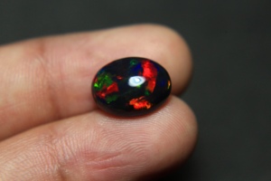 Ópalo Negro de Calidad Súper Fina, Cabujón de 13.5*10.5*5.5mm, Ópalo Etíope Natural de 4 Quilates, Gema Suelta con Corte Ovalado para Joyería - Product Image 4