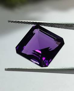 Ametyste violette naturelle, taille carrée à facettes, pierre précieuse en vrac de qualité supérieure pour bijoux, bagues, pendentifs, vente en gros - Product Image 3