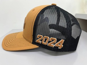 Embossed Logo on Leather Patch Trucker Hat Custom 3D Embroidery Gorras Trucker Caps 6 Panel Pre Curved Manufactured in Vietnam - Product Image 2