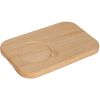 Plateau de service en bois poli pour thé, café, biscuits, fait main, multifonctionnel, support à collation, idéal pour les fêtes, écologique, décoration d'intérieur, cadeau