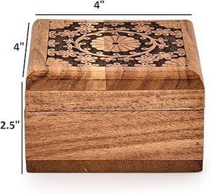 Top Quality Mango Wood Storage <b>Box</b> <b>With</b> Hinged <b>Lid</b> <b>Decorative</b> Jewelry Trinket Organizer Gift <b>Box</b> For Home Decor On Sale - Product Image 2