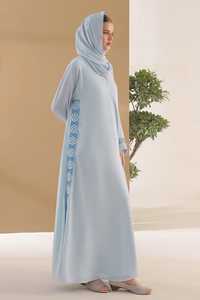 Ensemble 2 pièces OEM/ODM, vêtements islamiques modestes respirants, robe musulmane, abaya décontractée pour femmes turques, avec hijab - Product Image 2