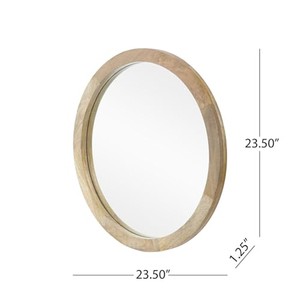 Marco Redondo de Madera de Mango para Espejo, Venta al Por Mayor |   Rústico Chic Natural Hecho a Mano - Product Image 4