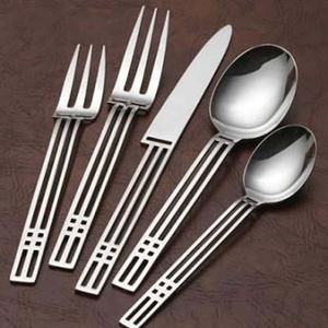 Ensemble de couverts en acier inoxydable avec poignée d'ustensiles de cuisine de vente chaude faits à la main avec une conception de poignée épaisse unique noire. - Product Image 2