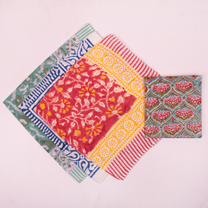 Lot de foulards carrés en coton imprimé ethnique, motifs floraux et cachemire multicolores, printemps-été, doux pour la peau, bandana tendance - Product Image 3