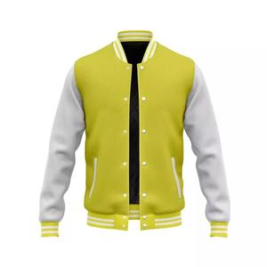 Veste bomber en cuir personnalisée de haute qualité, broderie chenille, OEM ODM, style universitaire - Product Image 4