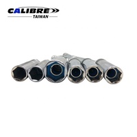TAIWAN CALIBRE 6 pièces 3/8" Dr. Jeu d'outils de dépose de bougies magnétiques en CRV avec étui rigide et rallonge pivotante – Garantie 1 an