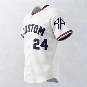 Maillot de baseball pour homme avec impression sublimée et logo blanc, 100 % polyester haute qualité, manches courtes, par RIVIAN ATLANTIC - Product Image 5