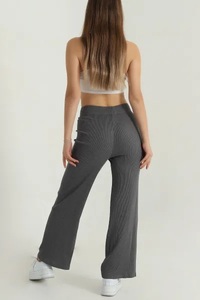 EVERGLOW Women's Mid Waist Straight Pants 100% <b>Silk</b> Canvas Fabric Breathable Eco-Friendly Waterproof Drawstring Closure Full - Product Image 2