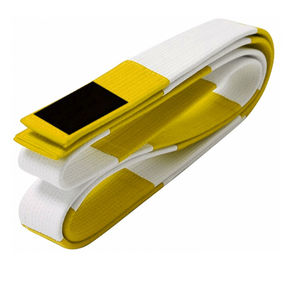 Ceintures d'arts martiaux en coton personnalisées avec logo noir pour le judo, le BJJ, le taekwondo et le karaté, certifiées WKF, rose Kyokushin, vente en gros - Product Image 3