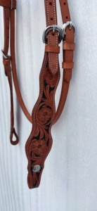 Cabezada de Cuero Genuino Personalizable Hecha en India, Brida de Cuero Estilo Western Kanpur - Product Image 3