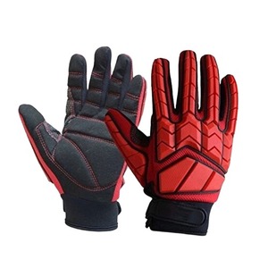 Guantes Deportivos Tácticos Rojos y Negros de Cuero PU Antideslizantes con Impresión por Sublimación, Equipo de Protección Unisex - Product Image 1