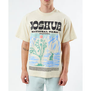 T-shirt en coton pur de haute qualité, nouveau style, tendance, pour homme, coupe ample, imprimé personnalisé, pour un usage décontracté. - Product Image 1